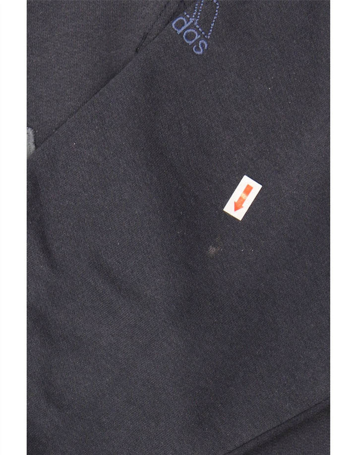 ADIDAS Boys Graphic Sweatshirt Jumper 13-14 Years Navy Blue