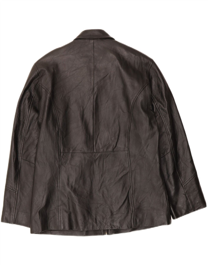 VINTAGE Womens Leather Jacket UK 14 Large  Black Leather Vintage Vintage and Second-Hand Vintage from Messina Hembry 
