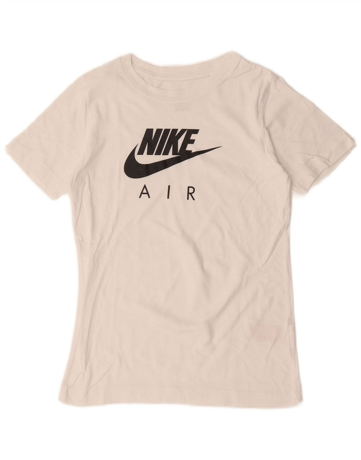 Chłopięcy T-shirt z grafiką NIKE, 10-11 lat, średnia biała bawełna