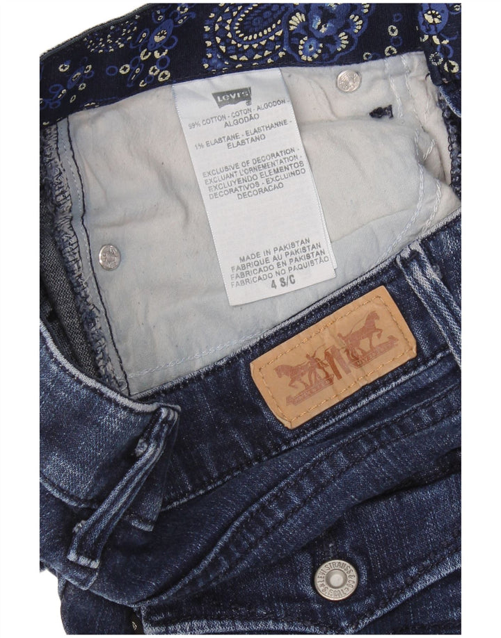 Damskie spodenki jeansowe LEVI'S 525 w trudnej sytuacji US 4 Small W26 Granatowa bawełna