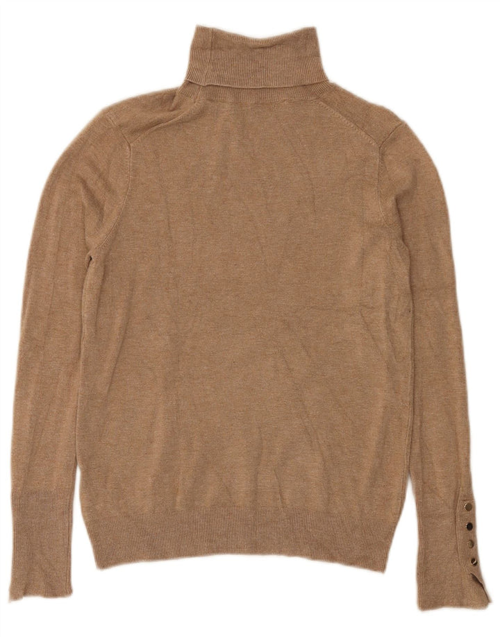 Damski sweter z golfem Zara UK 12 Średni beż wiskoza