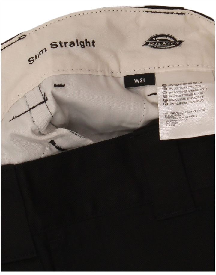 Męskie spodenki chino Dickies, proste, slim fit, W31, średni czarny poliester