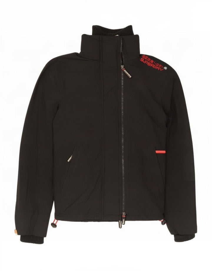 Męska kurtka przeciwdeszczowa Superdry The Windcheater Graphic UK 36 Small Black Nylon