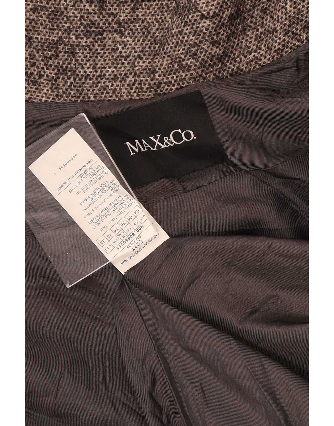 Max & Co. Damski krótki, oversize'owy płaszcz UK 6 XS, beżowy, wełniany