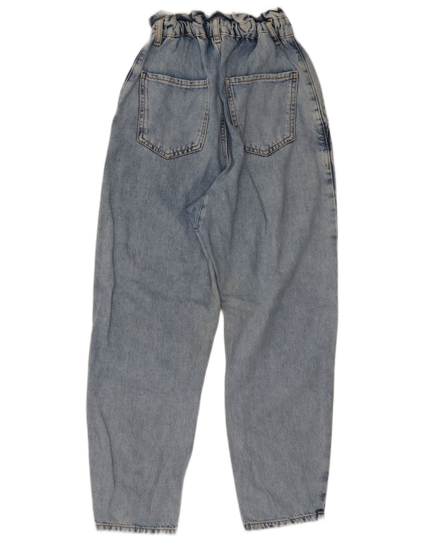 Damskie jeansy z wysokim stanem Zara EU 34 2XS W24 L25 Niebieskie bawełniane