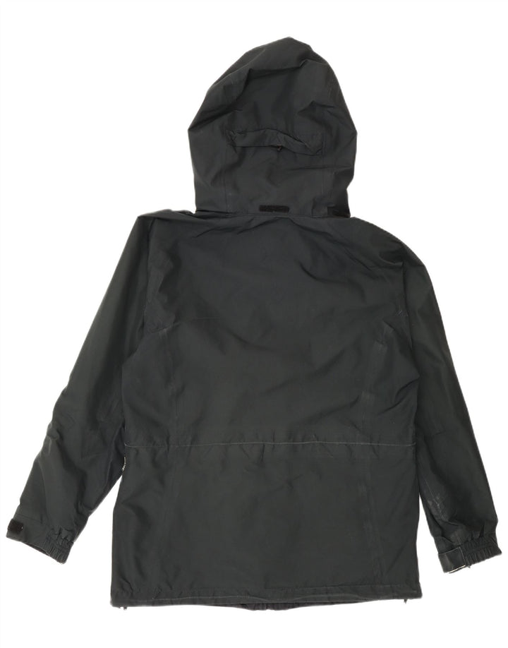 Damska kurtka przeciwdeszczowa z kapturem oversize Berghaus UK 10, mała, czarna, poliester