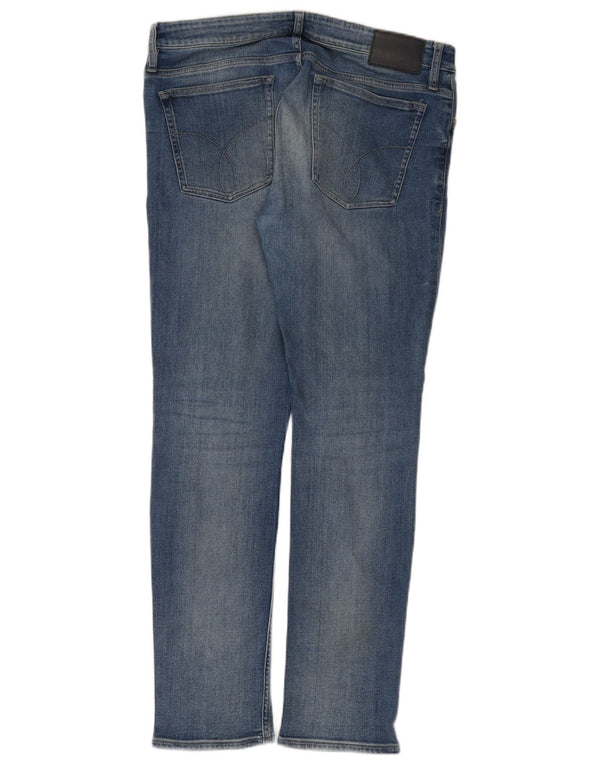 Męskie dżinsy Calvin Klein W34 L32 Niebieskie bawełniane