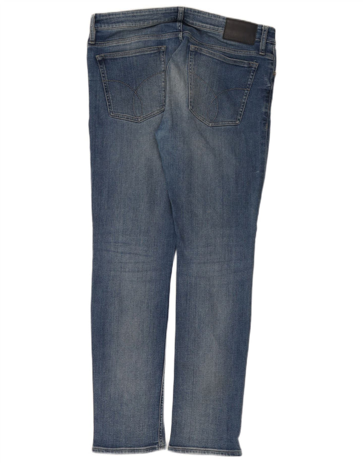 Męskie dżinsy Calvin Klein W34 L32 Niebieskie bawełniane