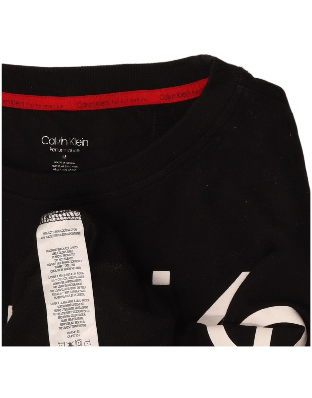 Damski sweter CALVIN KLEIN Graphic UK 14, średni czarny