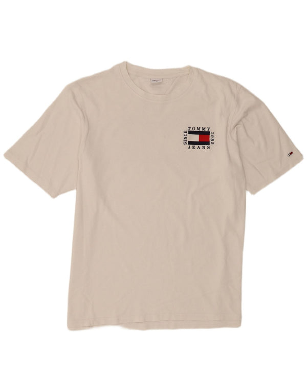 Męska koszulka z grafiką Tommy Hilfiger Top 3XL, biała bawełna