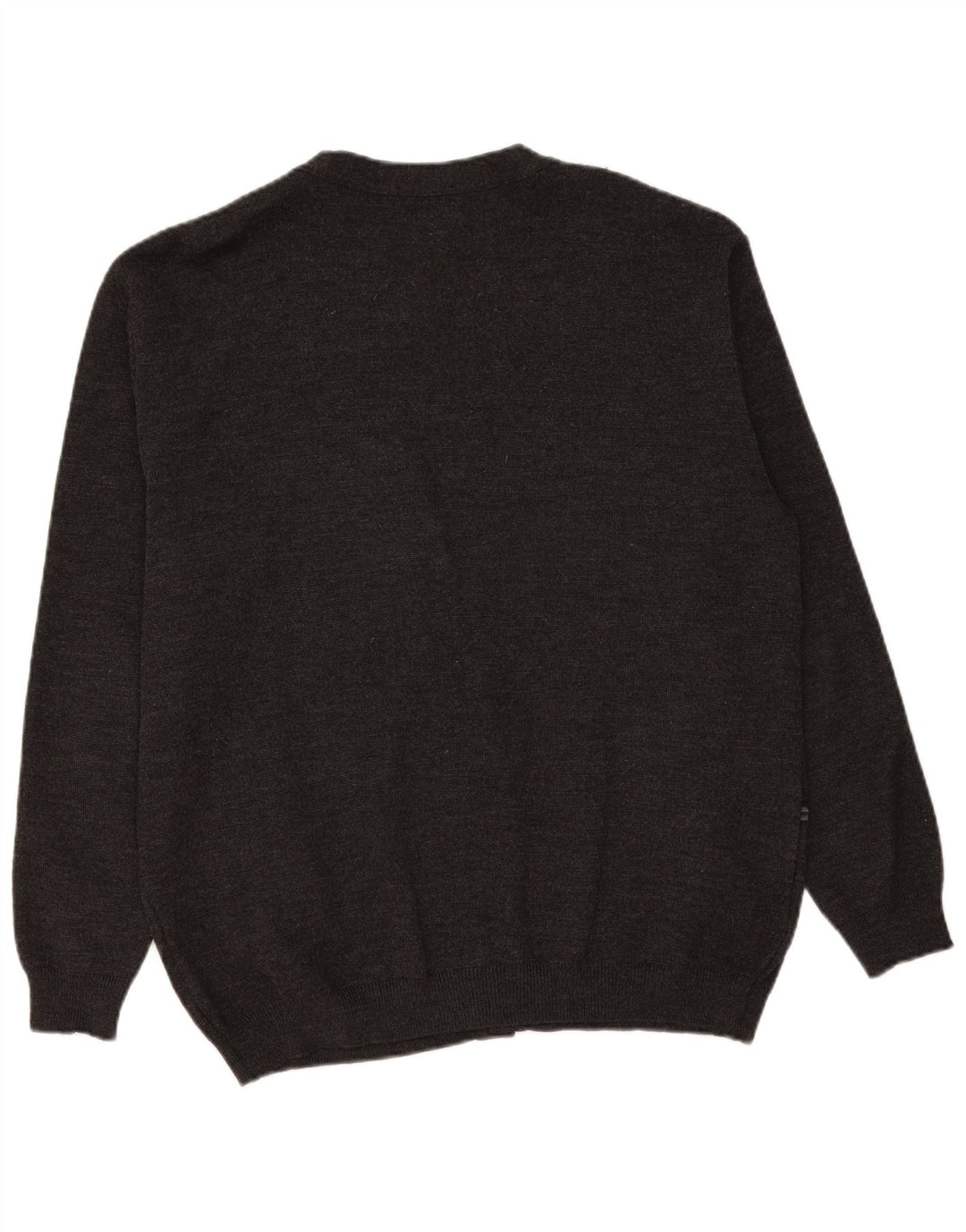 Vintage męski sweter rozpinany XL szara wełniana w paski