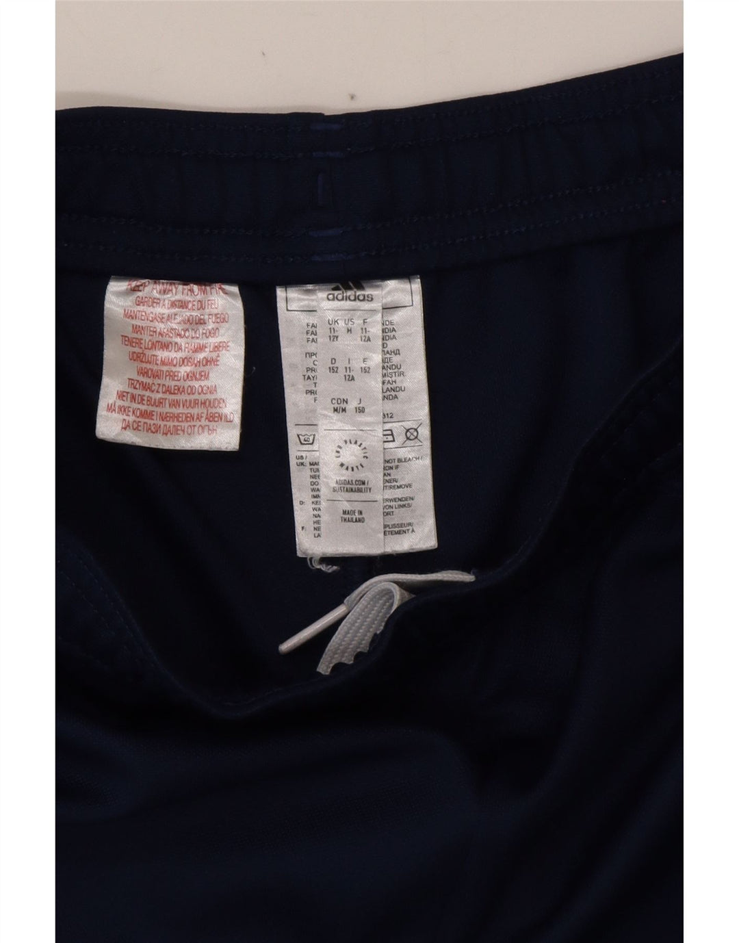 Chłopięce spodnie dresowe ADIDAS Aeroready 11-12 lat, granatowe, poliestrowe