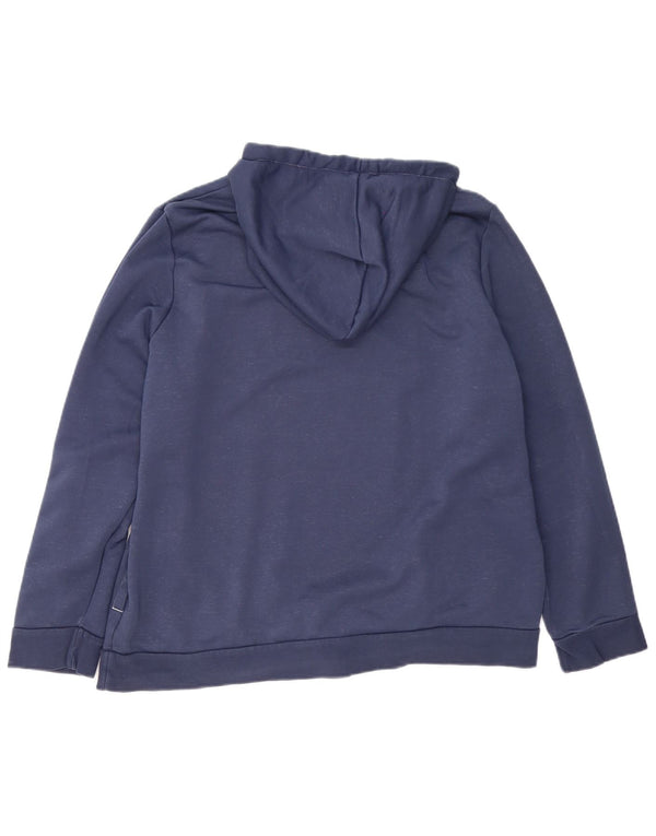 Damska bluza z kapturem Adidas Graphic UK 24/26 2XL Granatowa bawełna