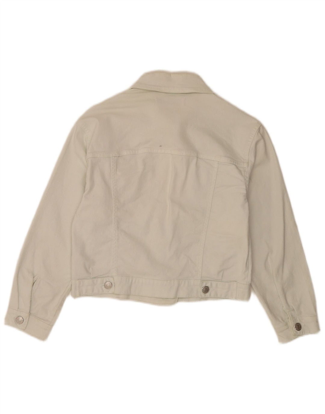 Damska kurtka jeansowa Zara Crop UK 6 XS, biała bawełna