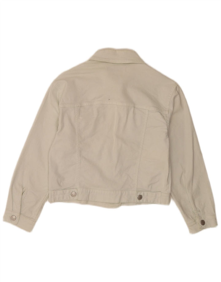 Damska kurtka jeansowa Zara Crop UK 6 XS, biała bawełna