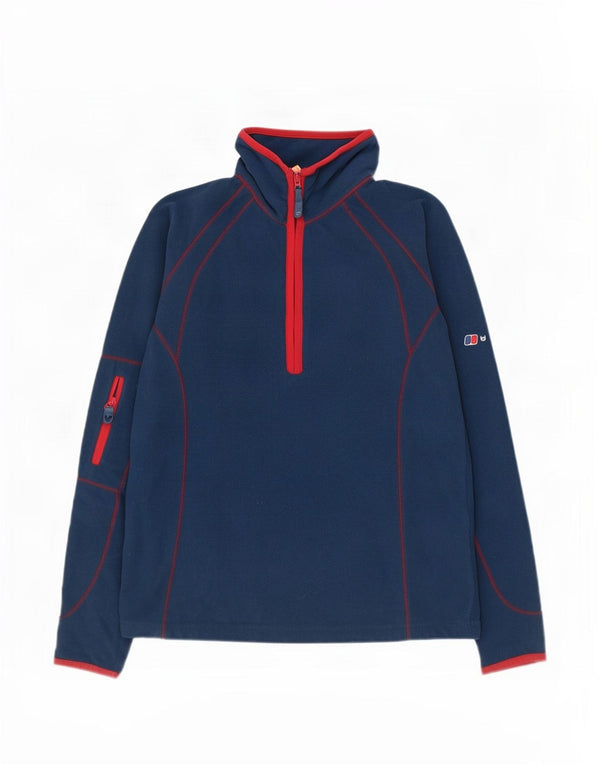Damski sweter polarowy Berghaus z zamkiem błyskawicznym UK 10 Small Blue Colorblock