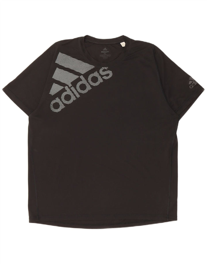 Adidas Męska koszulka Climalite Graphic Top XL Czarny poliester