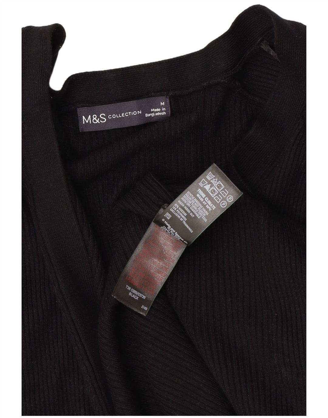 Marks & Spencer Damski sweter oversize z otwartym kardiganem UK 14, średni czarny