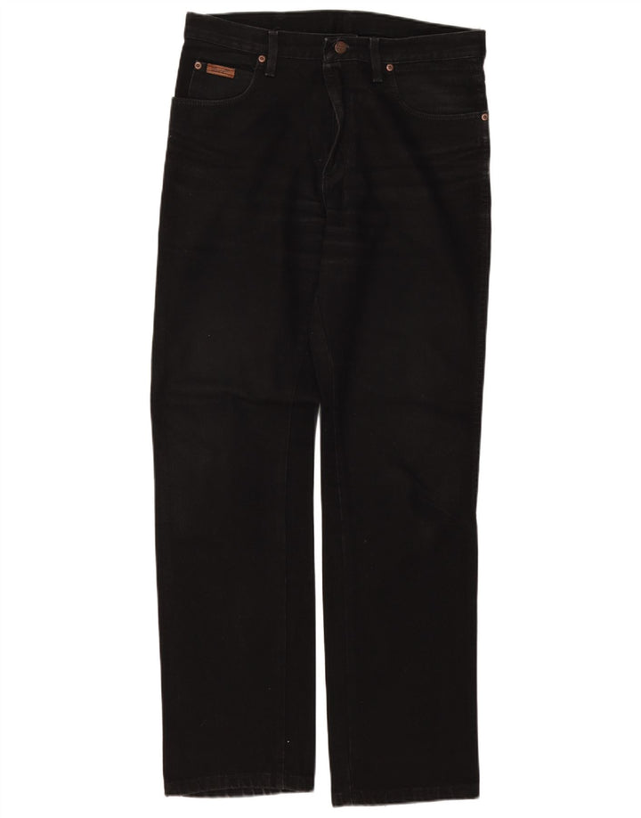 Damskie jeansy Wrangler Texas Straight W33 L32 Czarne bawełniane