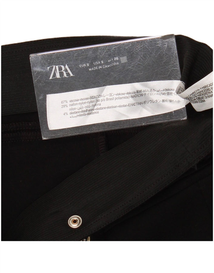 Damskie spodnie skinny casual ZARA małe W26 L27 czarna wiskoza