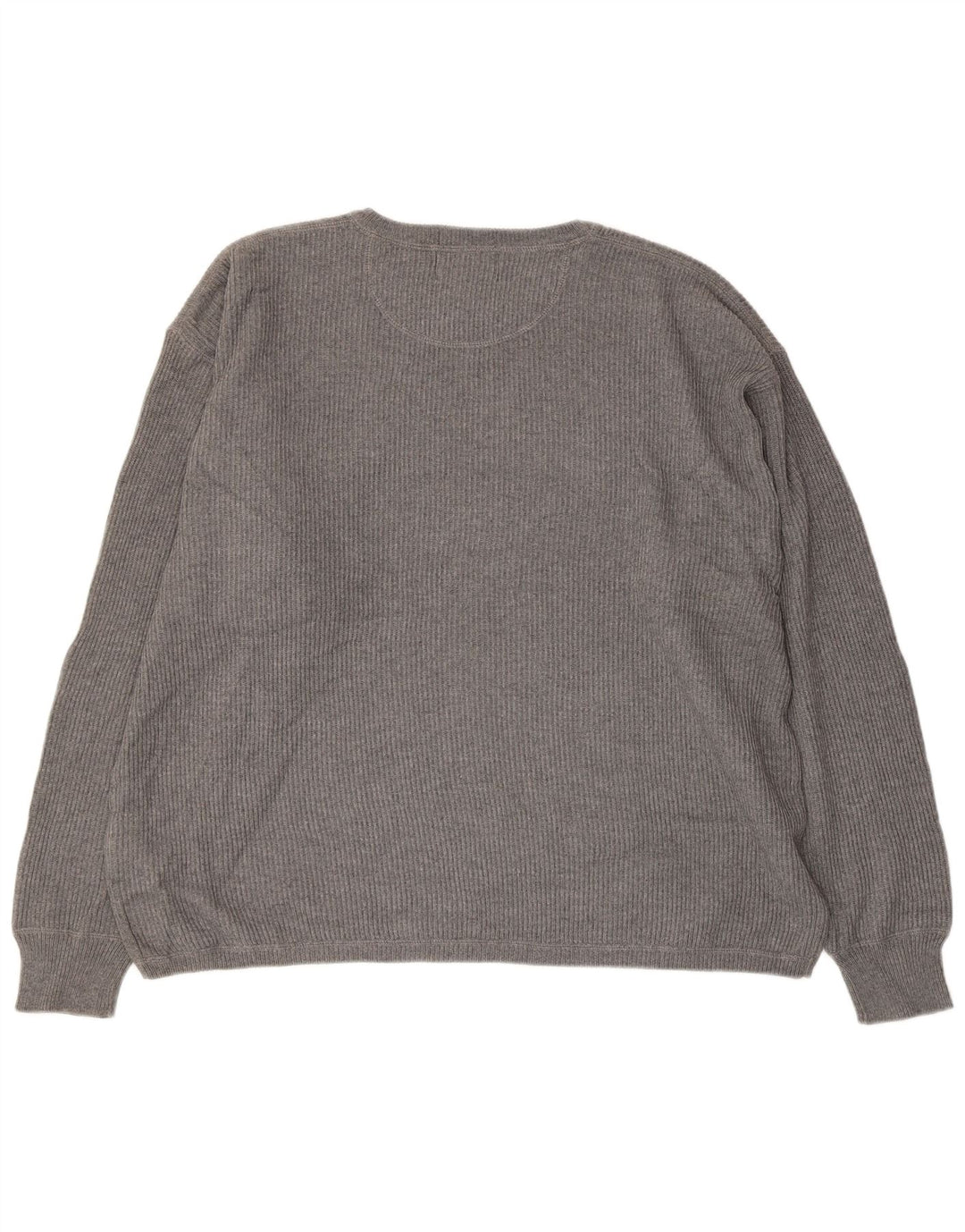 EDDIE BAUER Męski sweter z okrągłym dekoltem XL, szary, bawełniany