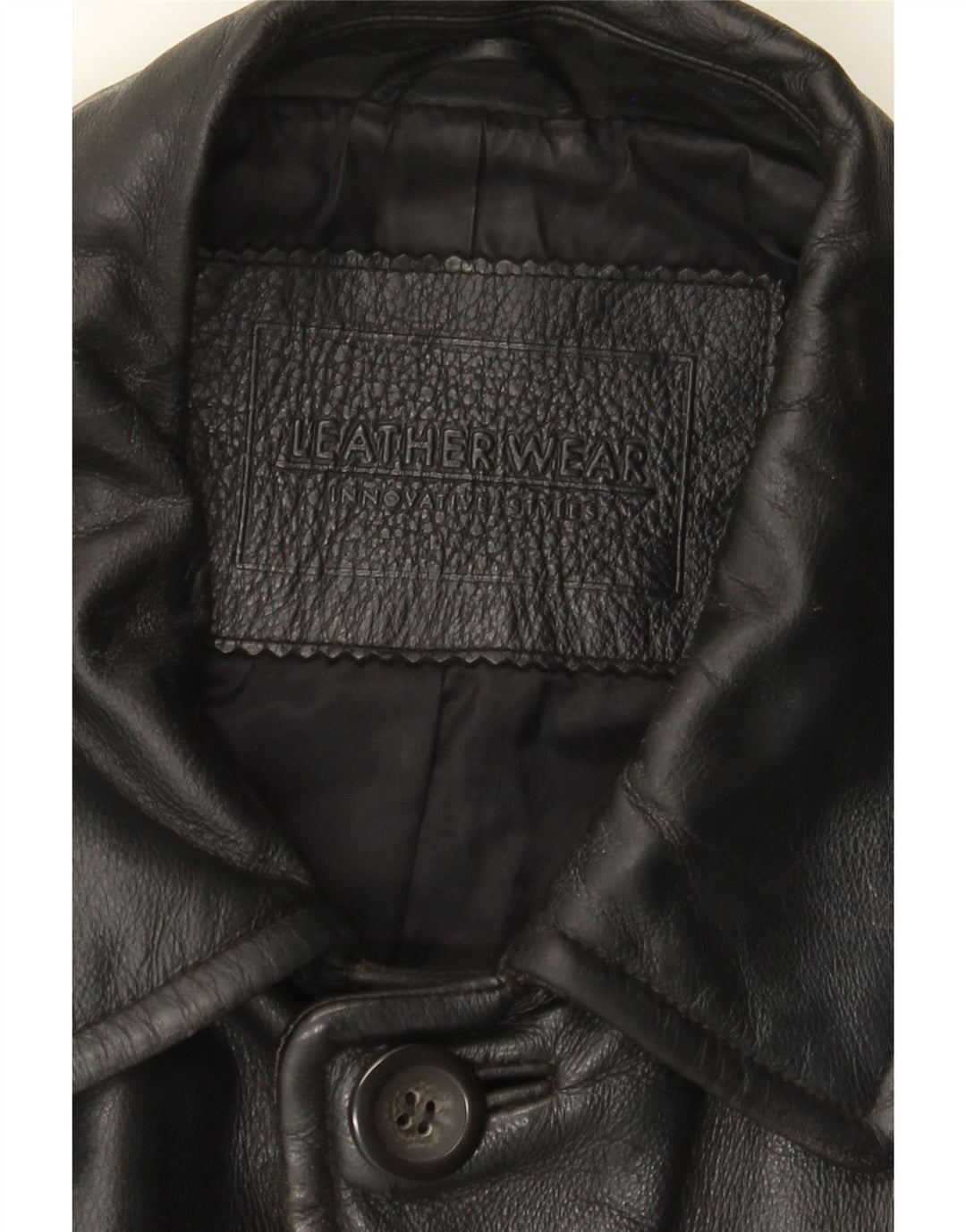 Vintage męska skórzana kurtka UK 40 duża czarna skóra