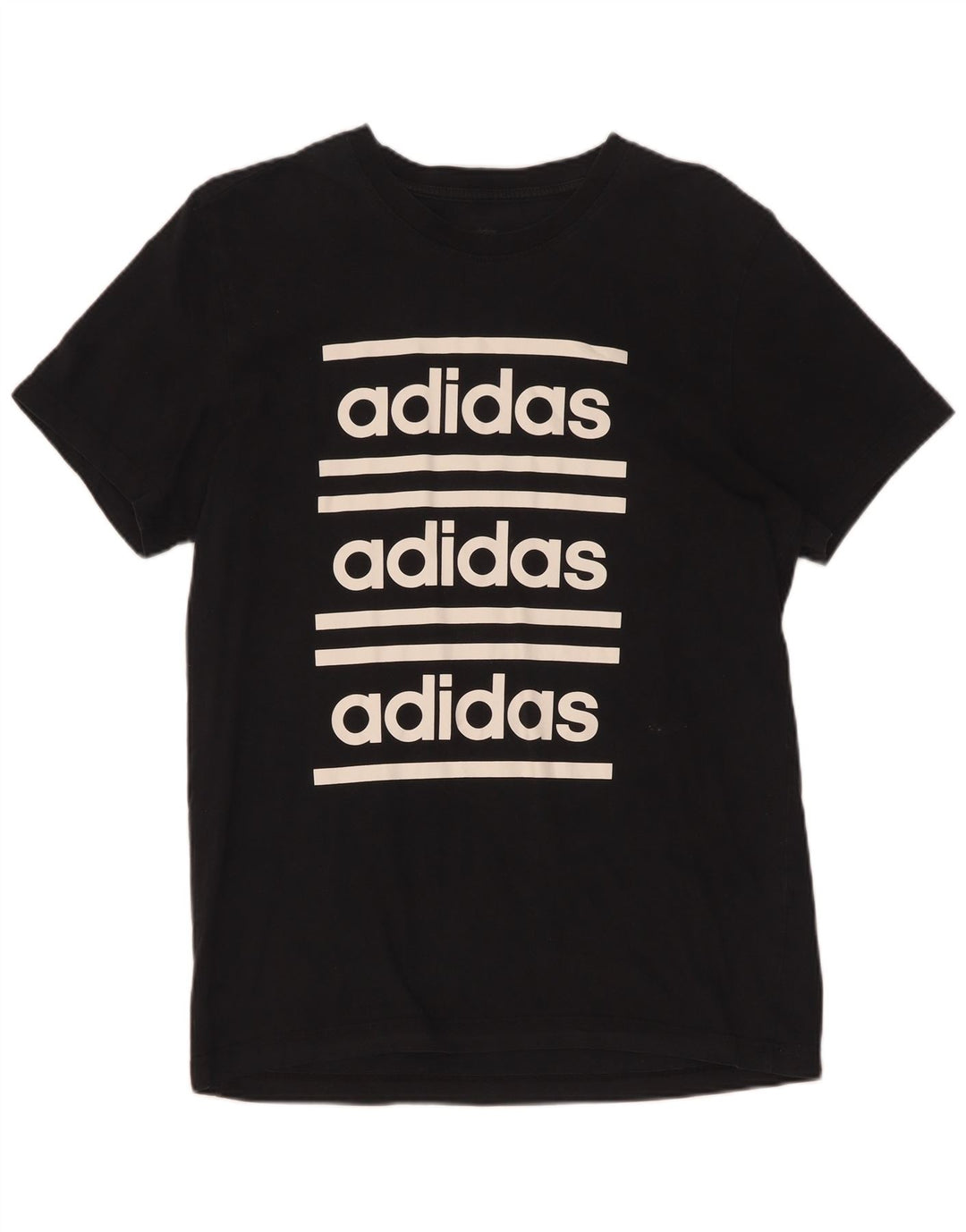 Męska koszulka z grafiką Adidas, średnia, czarna bawełna