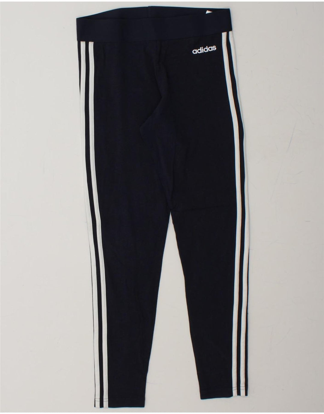 ADIDAS Womens Leggings UK 12/14 Medium  Navy Blue Cotton Vintage Adidas and Second-Hand Adidas from Messina Hembry 