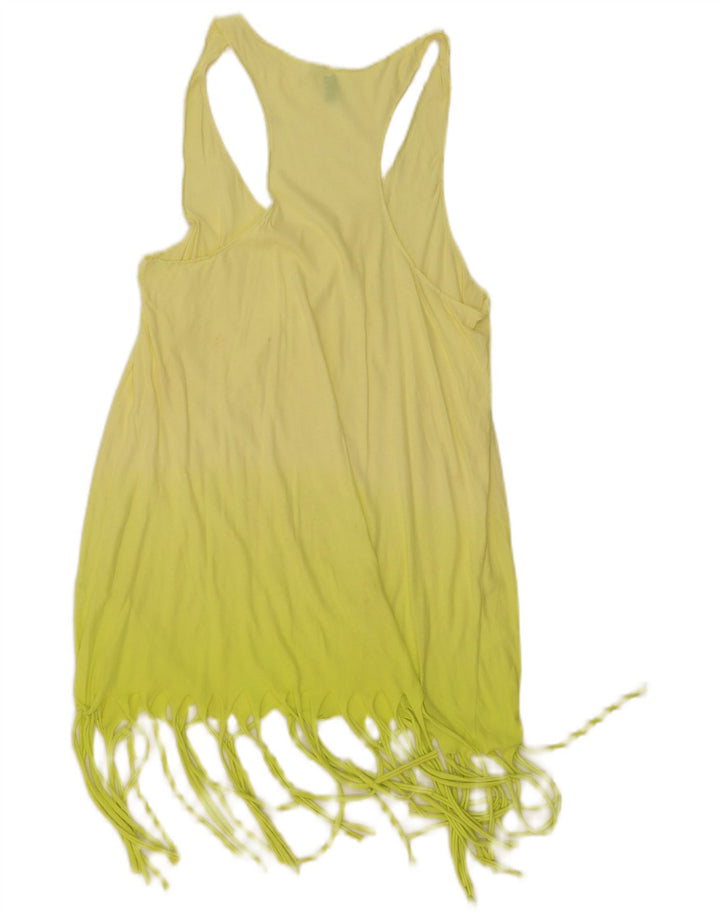 Damska tunika z grafiką BENETTON UK 8, mała, żółta plaża z blokami kolorów