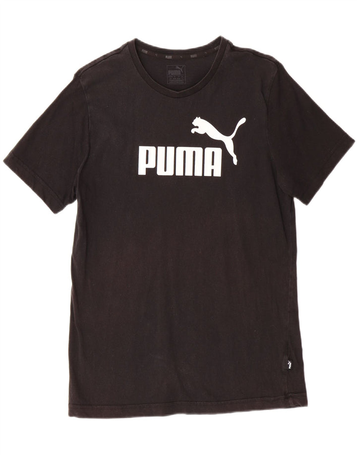 PUMA Mens Graphic T-Shirt Top Small Black Vintage Puma and Second-Hand Puma from Messina Hembry 