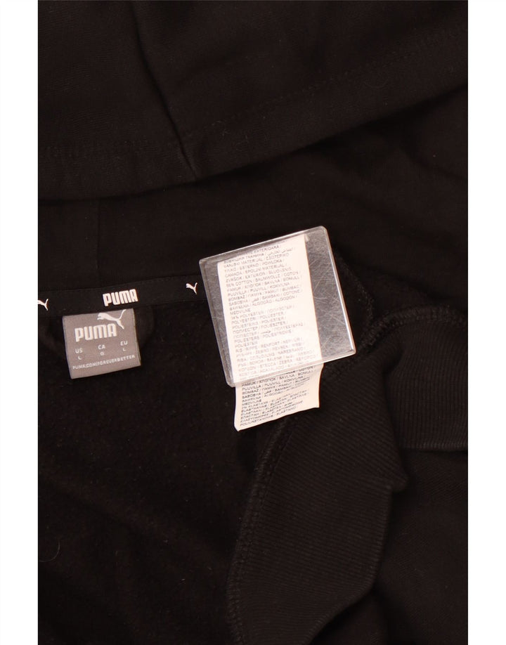 Damski sweter z kapturem i zamkiem błyskawicznym PUMA UK 16, duży, czarny, bawełniany