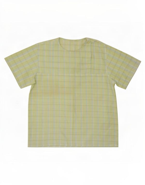 Bluzka damska Vintage Top UK 14 w średnią zieloną kratę