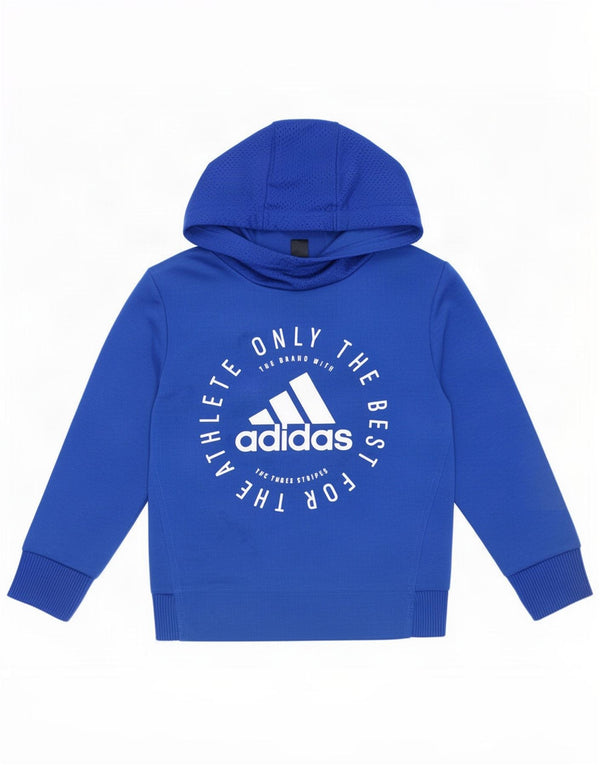 Chłopięca bluza z kapturem Adidas Graphic 5-6 lat Niebieski poliester