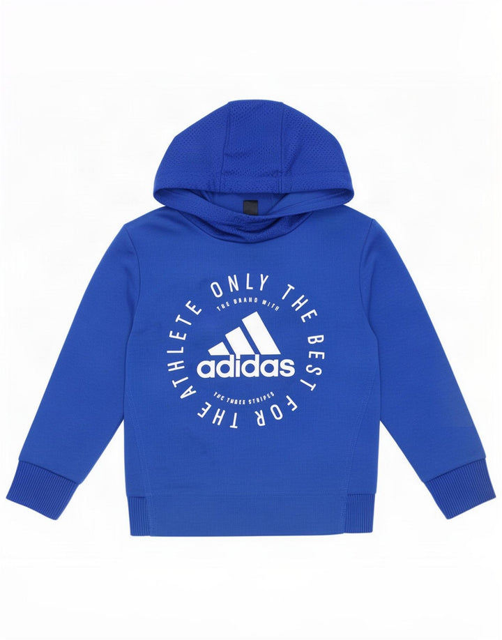 Chłopięca bluza z kapturem Adidas Graphic 5-6 lat Niebieski poliester