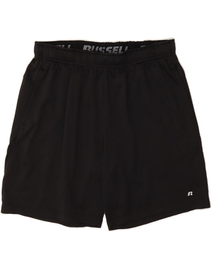 RUSSELL ATHLETIC Mens Dri-Power Sport Shorts Large Black Polyester Vintage Russell Athletic and Second-Hand Russell Athletic from Messina Hembry 