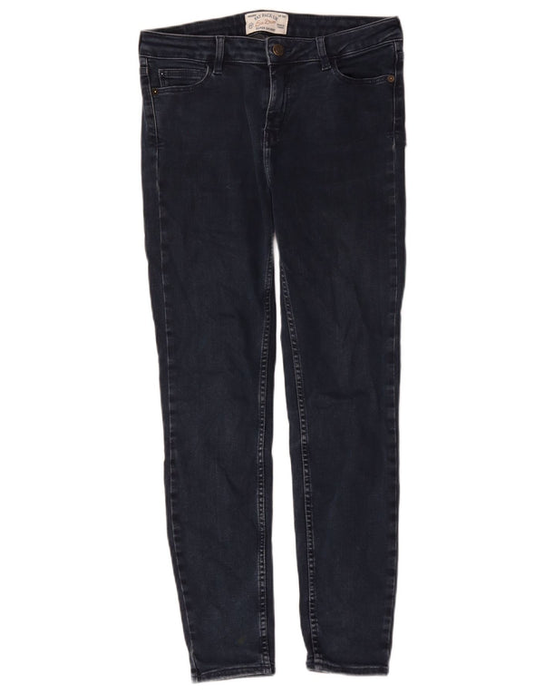 Damskie super obcisłe jeansy Fat Face UK 10 Small W28 L29 Granatowa bawełna