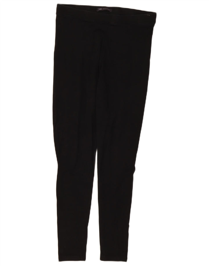 Legginsy damskie Marks & Spencer UK 12, średnie, czarne, bawełniane