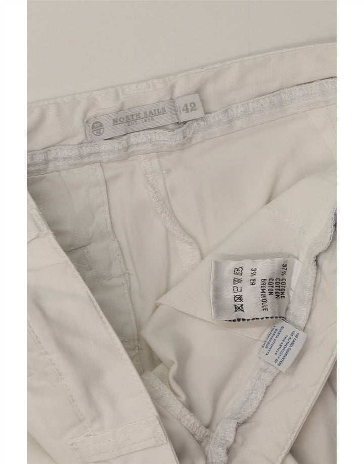 Spodnie damskie NORTH SAILS, proste, przycięte, EU 42, duże, W32, L24, białe