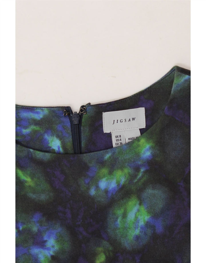 JIGSAW Womens Abstract Pattern Sheath Dress UK 8 Small  Multicoloured Vintage Jigsaw and Second-Hand Jigsaw from Messina Hembry 