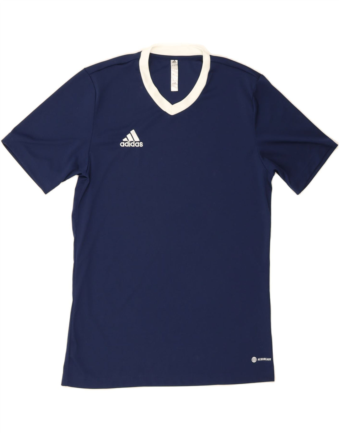 ADIDAS Mens T-Shirt Top Medium Navy Blue Polyester Vintage Adidas and Second-Hand Adidas from Messina Hembry 