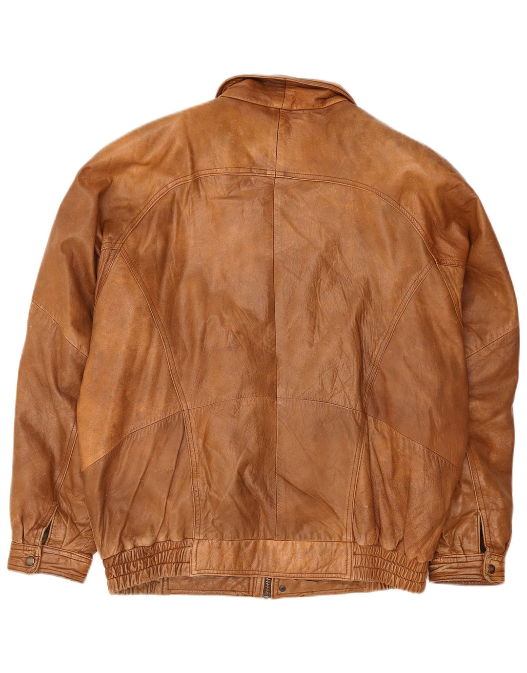 Vintage męska kurtka skórzana IT 56 2XL brązowa