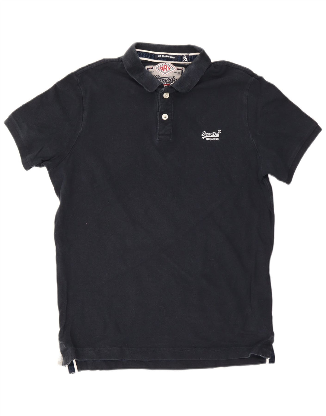 Męska koszulka polo Superdry 2XL, granatowa, bawełniana