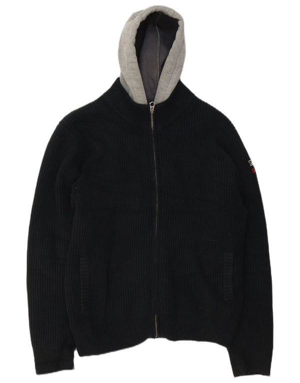 Męska dzianinowa kurtka bomber Scotch & Soda UK 42 XL, czarna, akrylowa