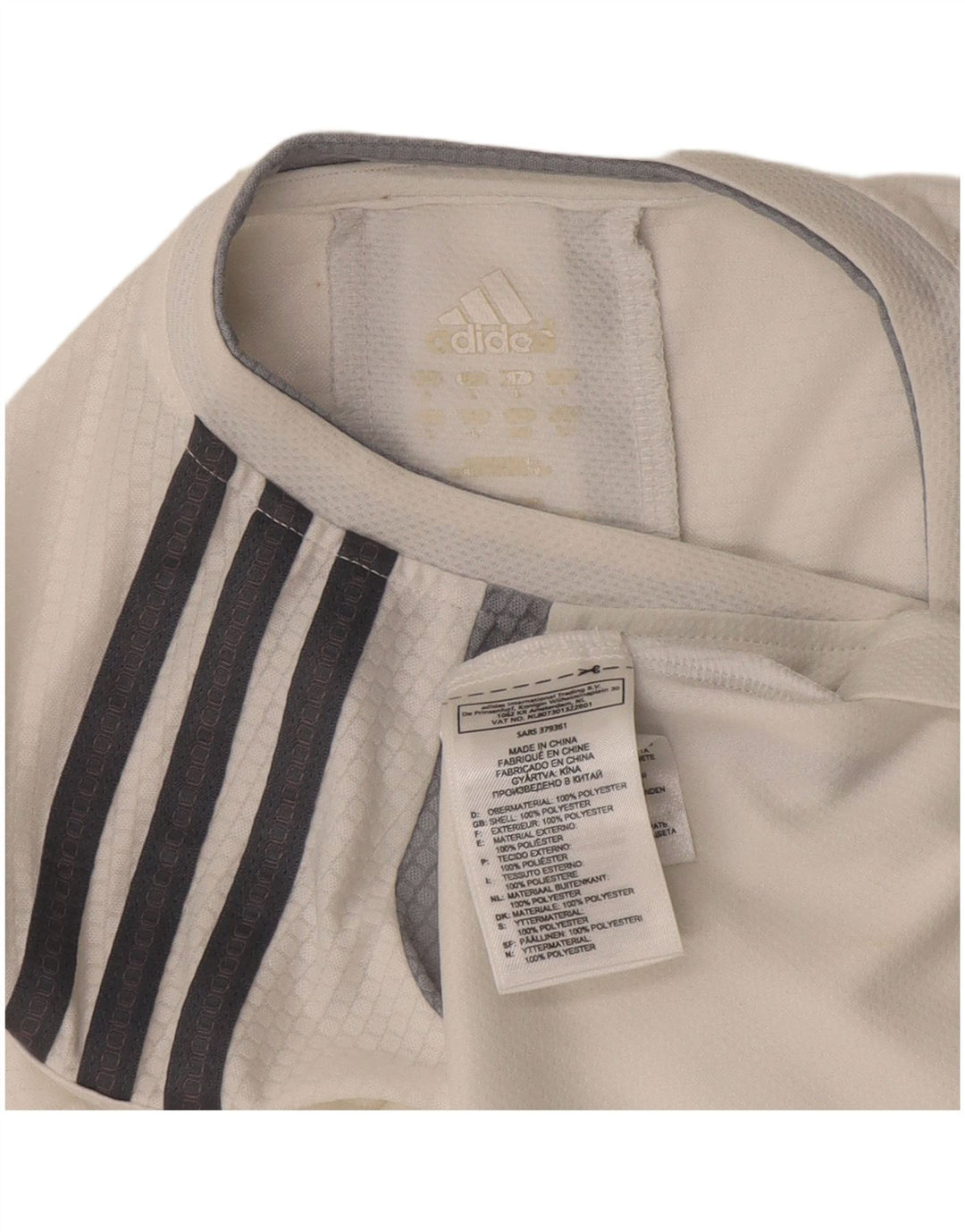 Adidas Męska kamizelka Climalite Top, duża, biała, poliestrowa z blokami kolorów