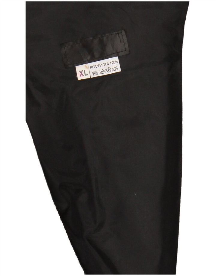 Kamizelka damska VINTAGE UK 18 XL, czarna, z poliestru w kwiaty