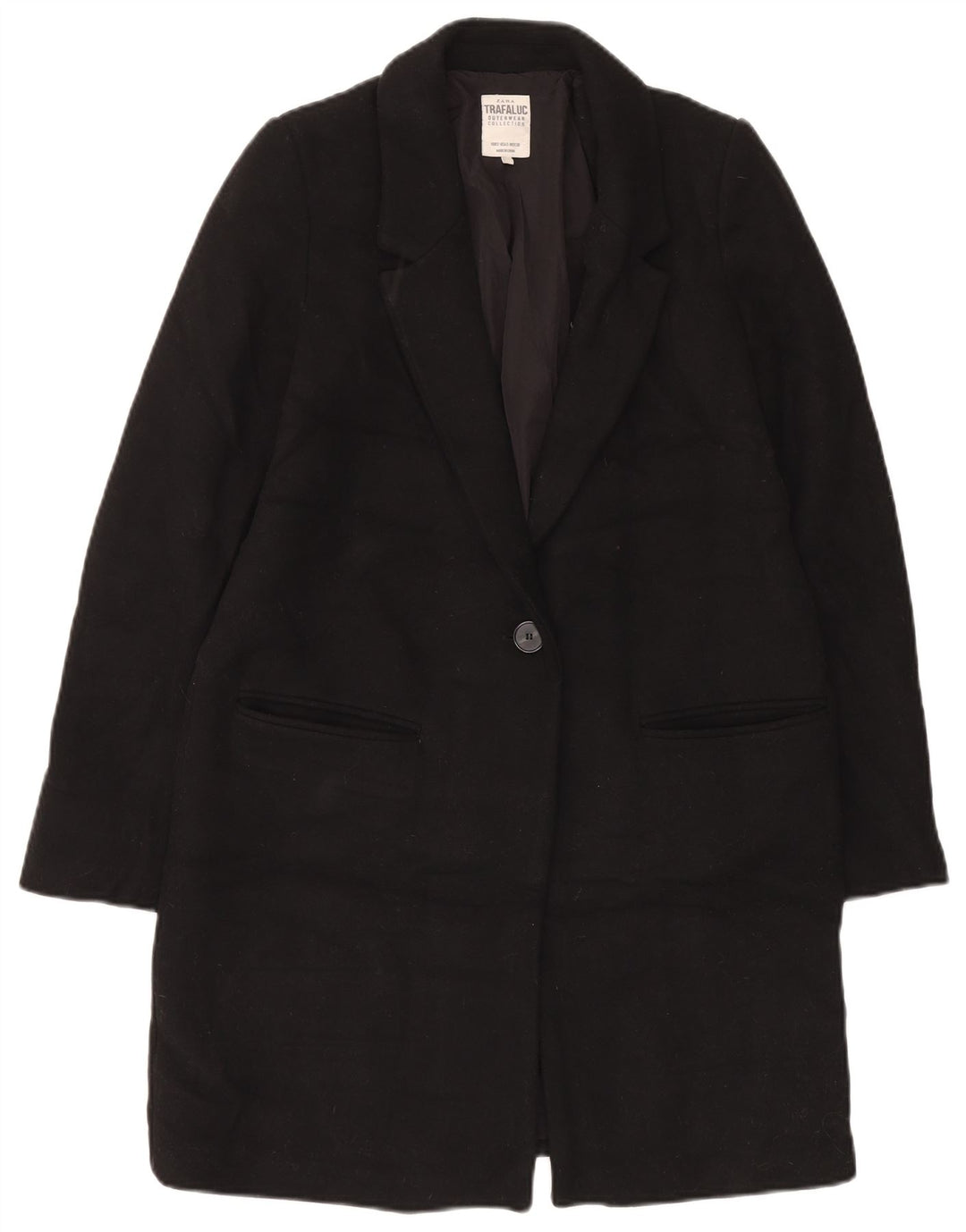 Płaszcz damski Zara UK 10 Small, czarny, wełniany