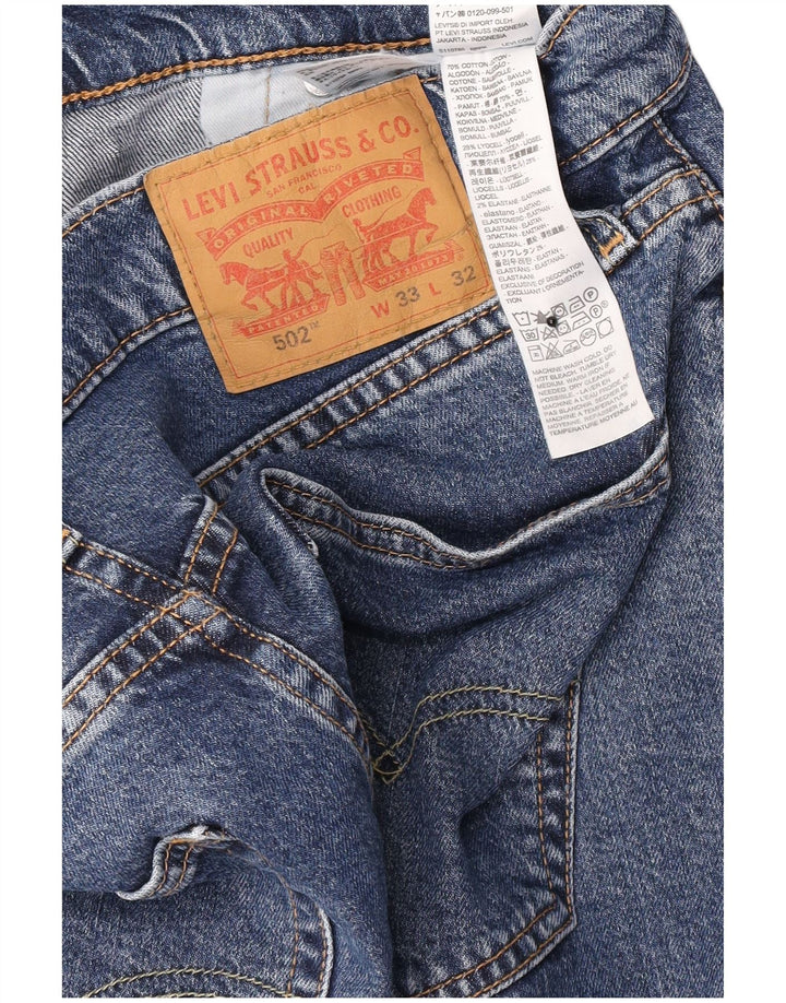 Męskie jeansy Levi's 502 Tapered W33 L29 Niebieskie bawełniane