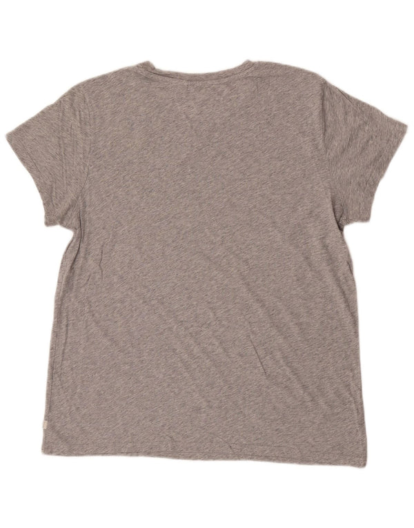 Damska koszulka z grafiką Levi's Top UK 18 XL Szara nakrapiana