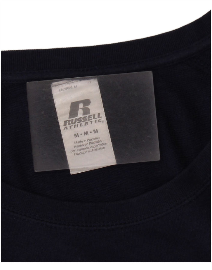 Bluza damska RUSSELL ATHLETIC UK 14, średnia, granatowa, bawełniana