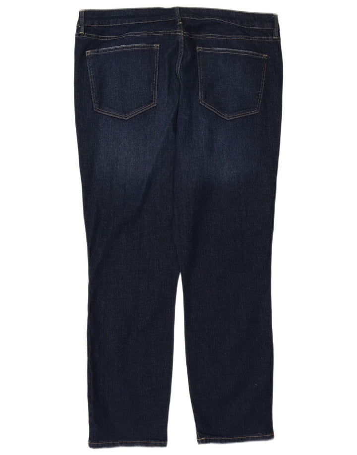 Dżinsy damskie TOMMY HILFIGER proste z wysokim stanem US 16 2XL W38 L28 granatowe